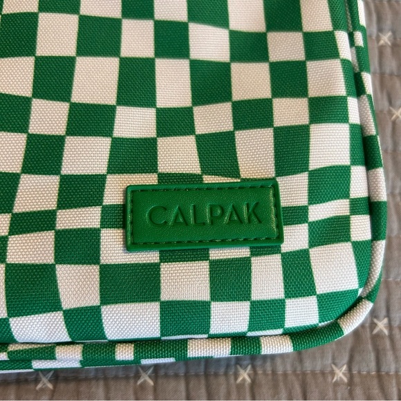 Calpak Green and White Checkered Laptop Sleeve - Like New! - Picture 2 of 7